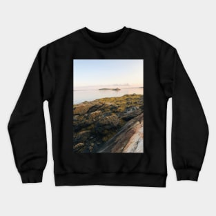 Pastel Sunset over Rocky Beach Crewneck Sweatshirt